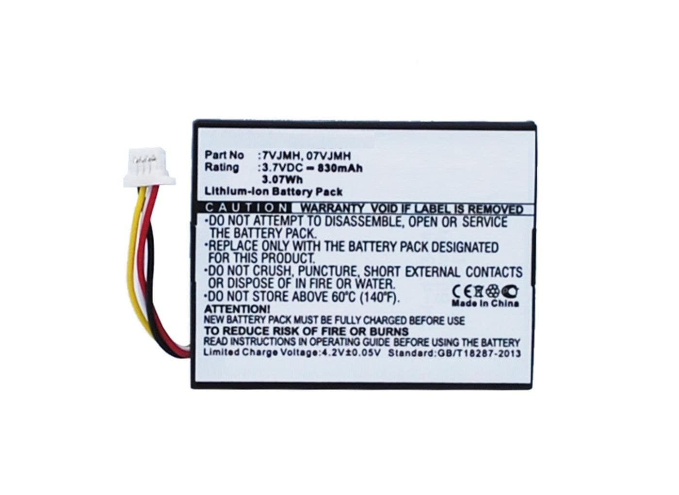 CoreParts MBXRC-BA008 Replacement Battery for Dell PERC H710 / H710P RAID Controller — 3.07Wh 3.7V 830mAh
