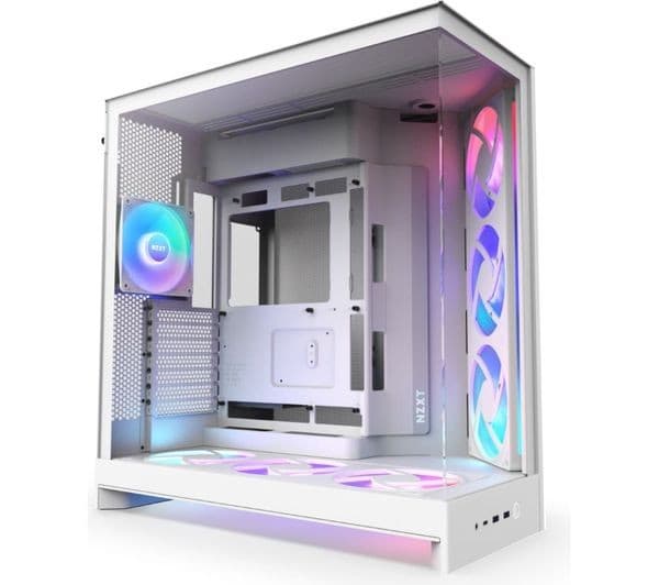 NZXT H9 Flow ATX Mid-Tower PC Case White - Image 1