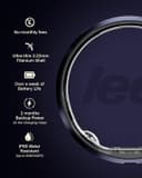 LEEP Smart Ring Size 10 Blue, IP68 Waterproof Health & Fitness Tracker with Heart Rate & Sleep Monitoring thumbnail 2