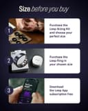 LEEP Smart Ring Size 10 Blue, IP68 Waterproof Health & Fitness Tracker with Heart Rate & Sleep Monitoring thumbnail 3
