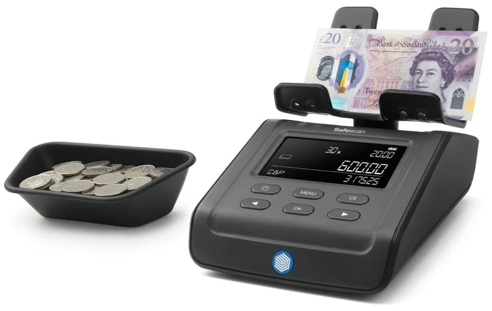 Safescan 6175 Money Counting Scale for Coins and Notes - Black