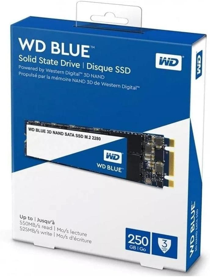 WD Blue 3D NAND SATA SSD WDS250G2B0B - SSD - 250 GB - internal - M.2 2280 - SATA 6Gb/s - Image 2