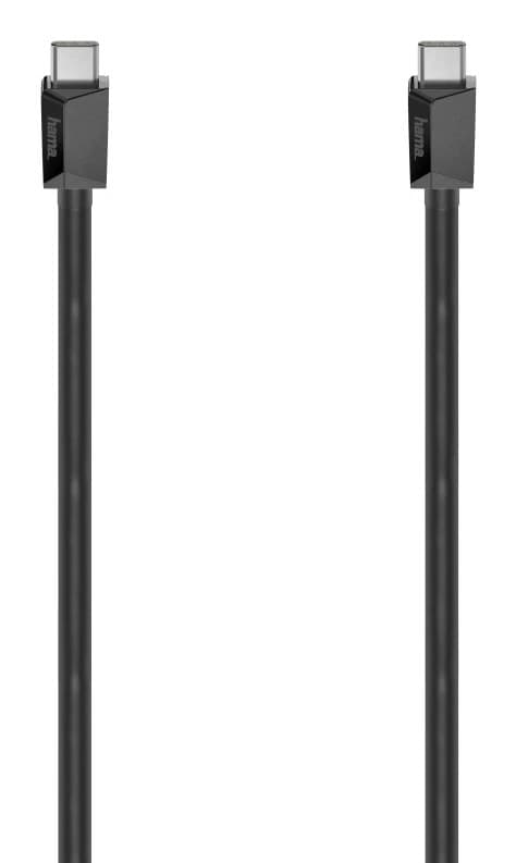 Hama 00200787 USB-C to USB-C Cable, USB 3.2 Gen 2 10Gbps, 100W, 2 m, Black