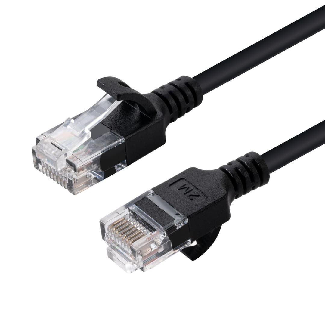 U/UTP CAT6 0.5M Black Slim - Image 1