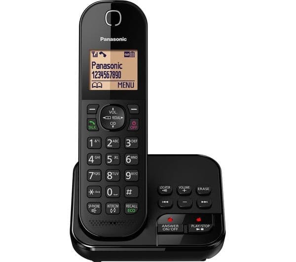 PANASONIC KX-TGC420EB Cordless Phone with Answering Machine - Black - Image 2
