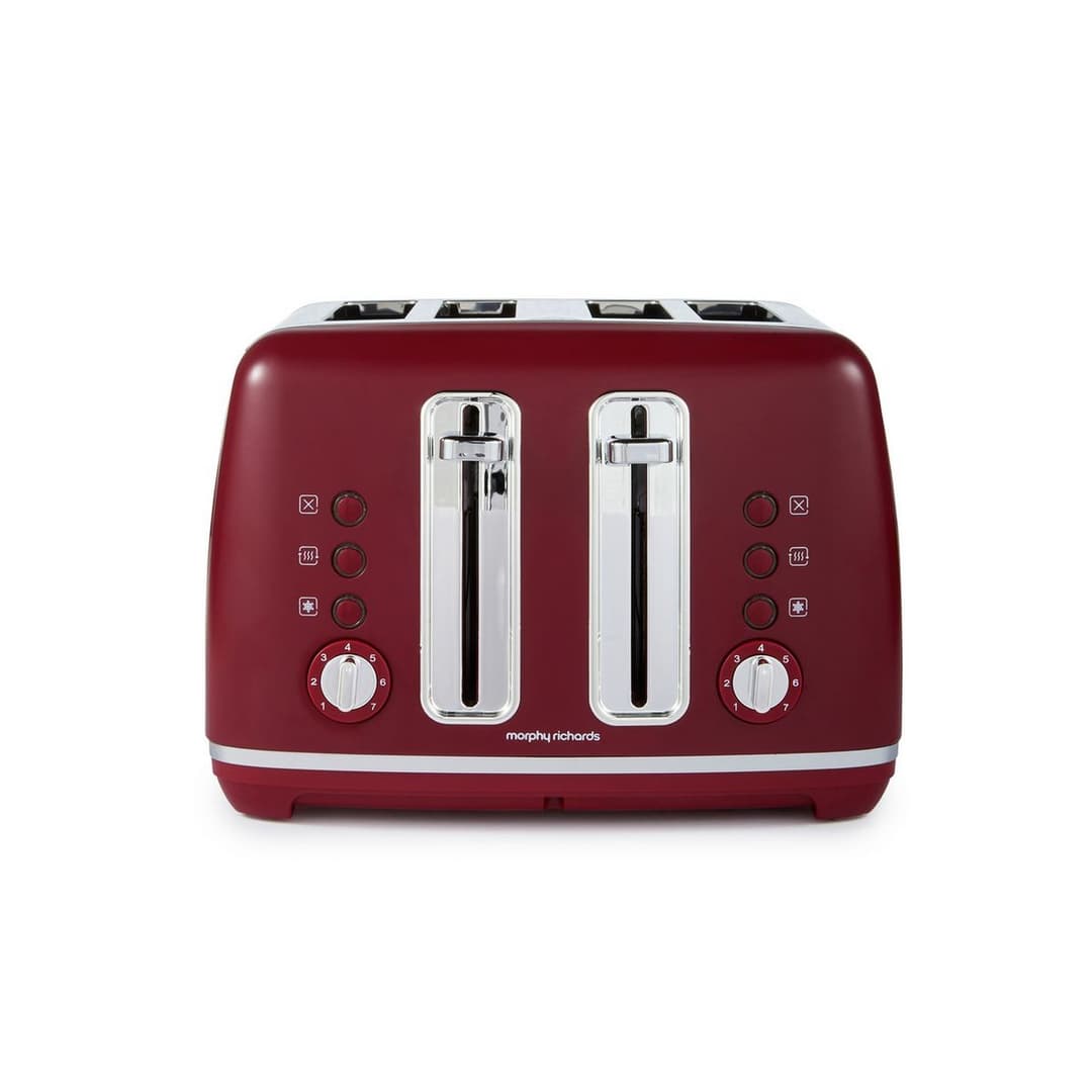 Morphy Richards 242051 Accents 4 Slice Toaster - Rhubarb - Image 1