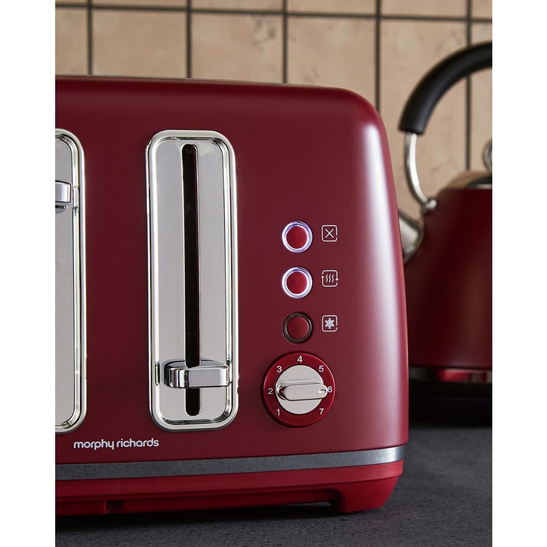 Morphy Richards 242051 Accents 4 Slice Toaster - Rhubarb - Image 6
