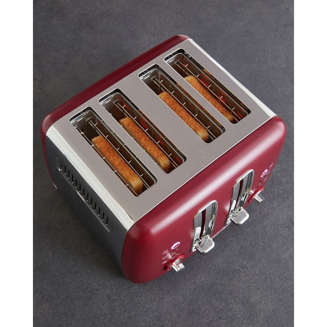 Morphy Richards 242051 Accents 4 Slice Toaster - Rhubarb - Image 9