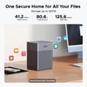 UGREEN NASync DH4300 Plus 4-Bay NAS Mini Tower 8 GB LPDDR4X UGOS Pro Grey thumbnail 3