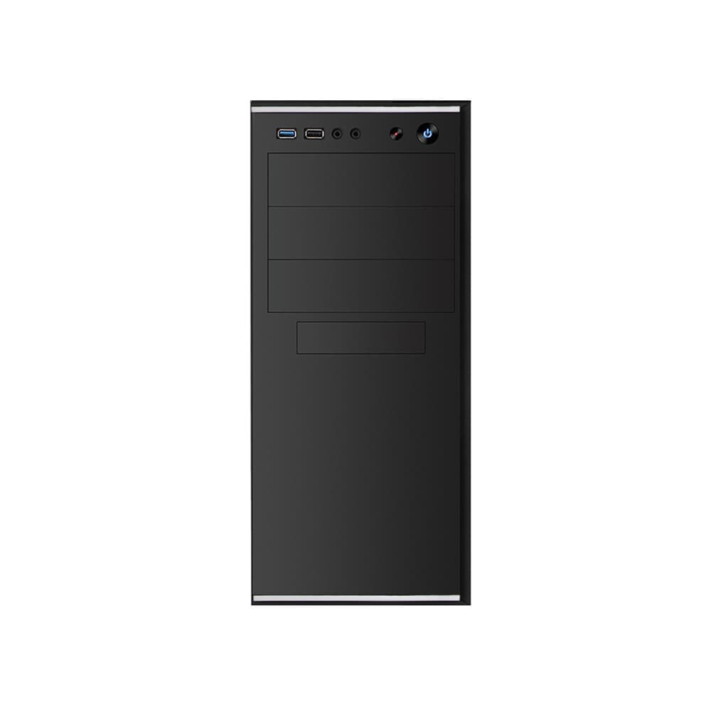 CiT Jet Stream Mid Tower PC Case with Silver Stripe 500W Power Supply - Black - Image 2