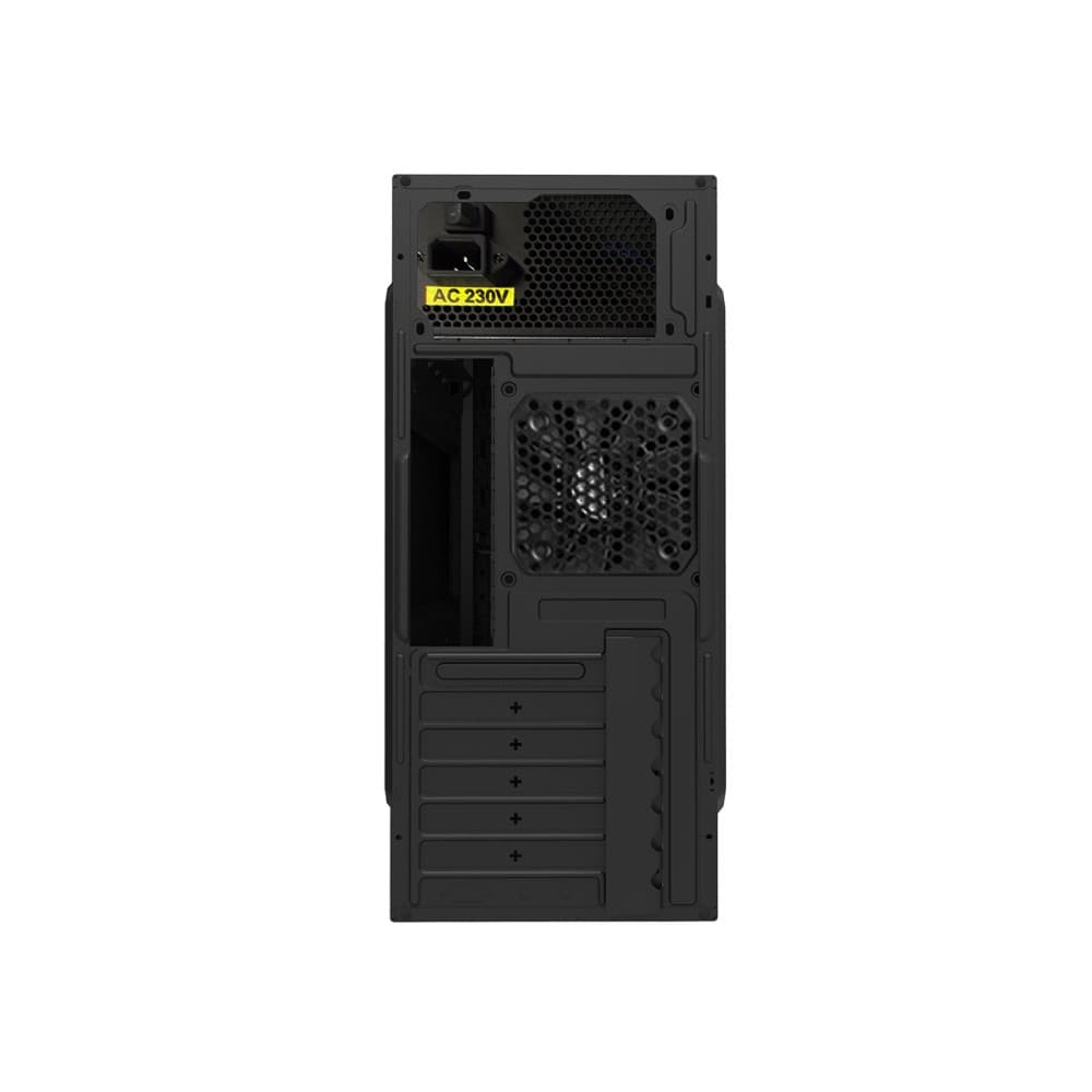 CiT Jet Stream Mid Tower PC Case with Silver Stripe 500W Power Supply - Black - Image 5