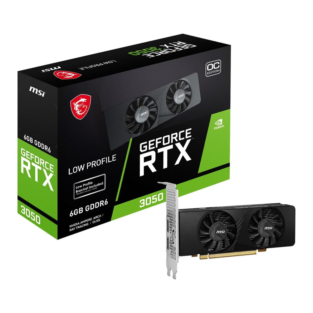 MSI GEFORCE RTX 3050 LP E 6GB OC Graphics Card - Image 1