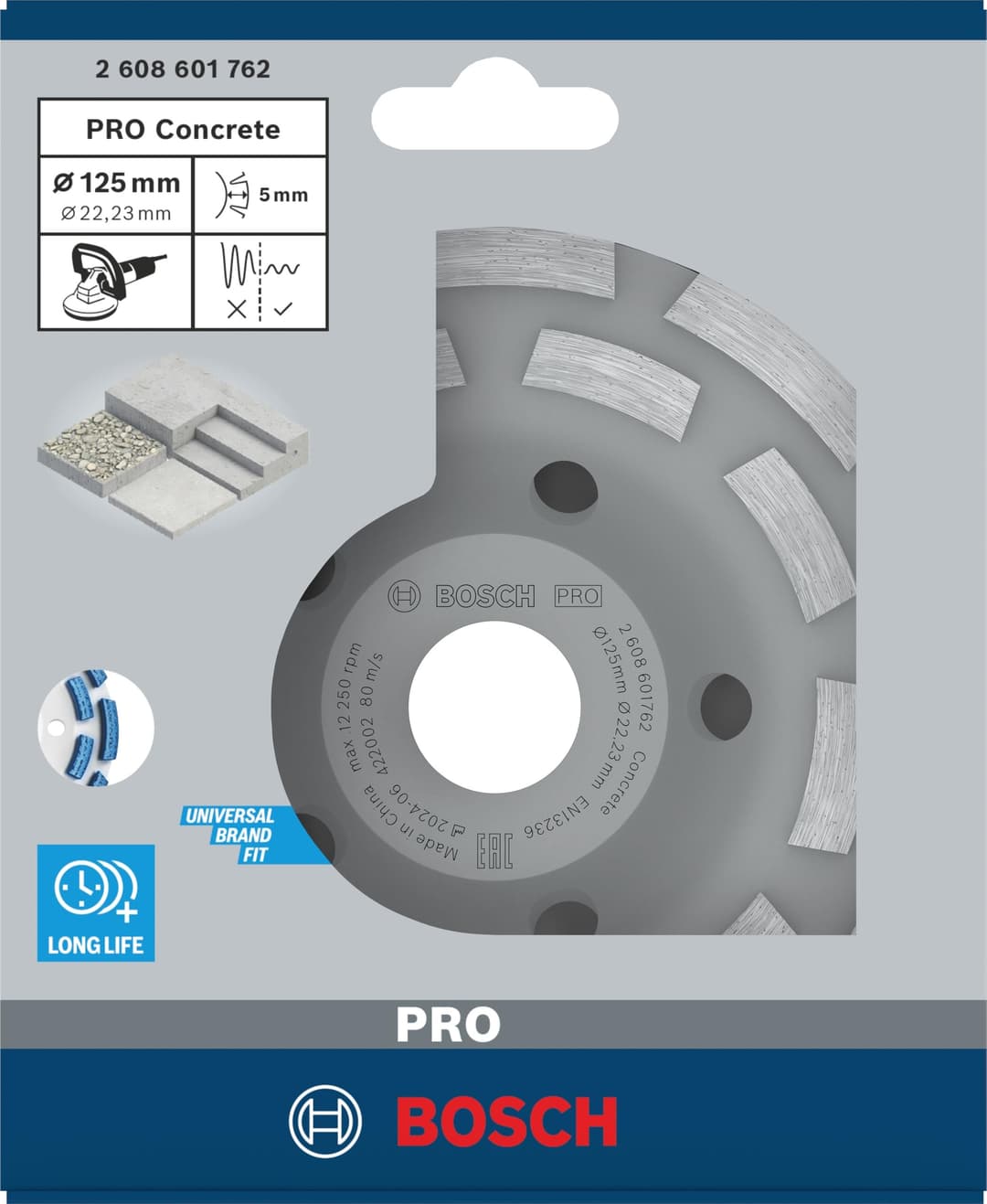 Bosch PRO Concrete Grinding Head - Silver - Image 2