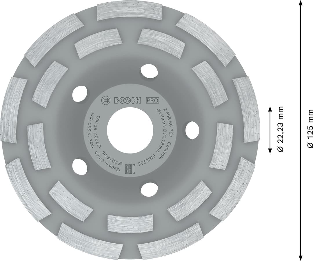 Bosch PRO Concrete Grinding Head - Silver - Image 3