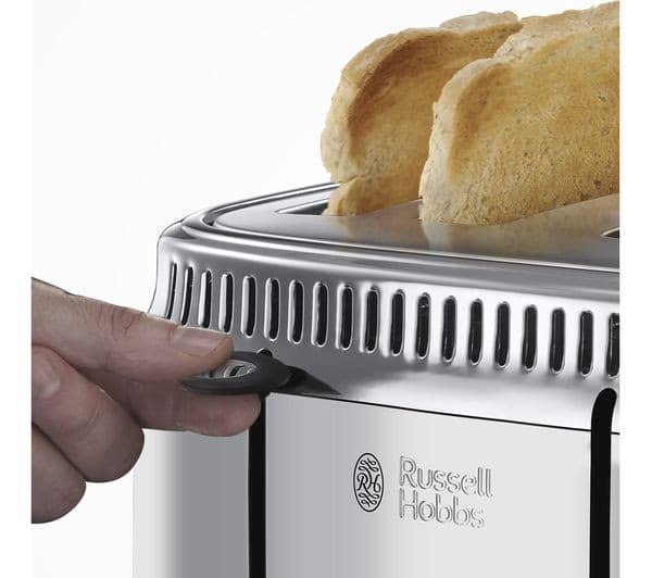 RUSSELL HOBBS Retro 21695 4-Slice Toaster - Silver - Image 5