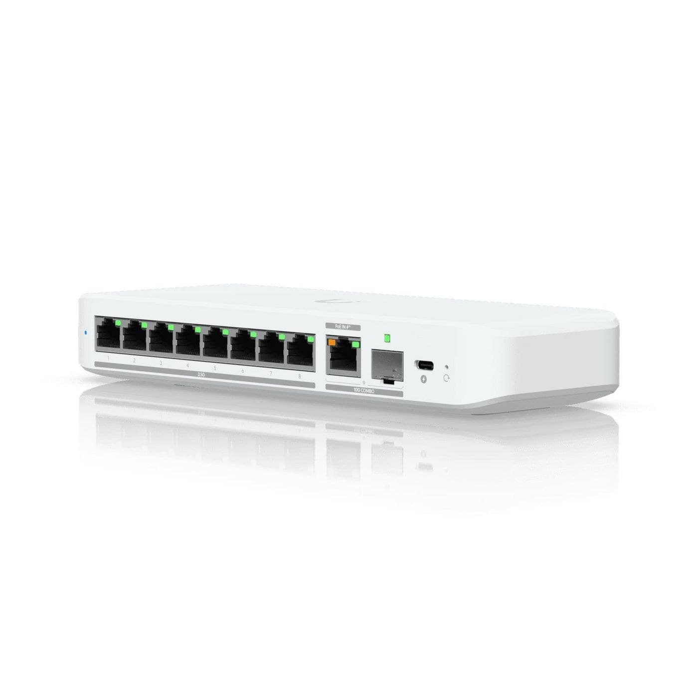 Ubiquiti UniFi Flex 2.5G 8-Port 2.5GbE Switch with 10G RJ45/SFP+ Combo Uplink - UK Plug