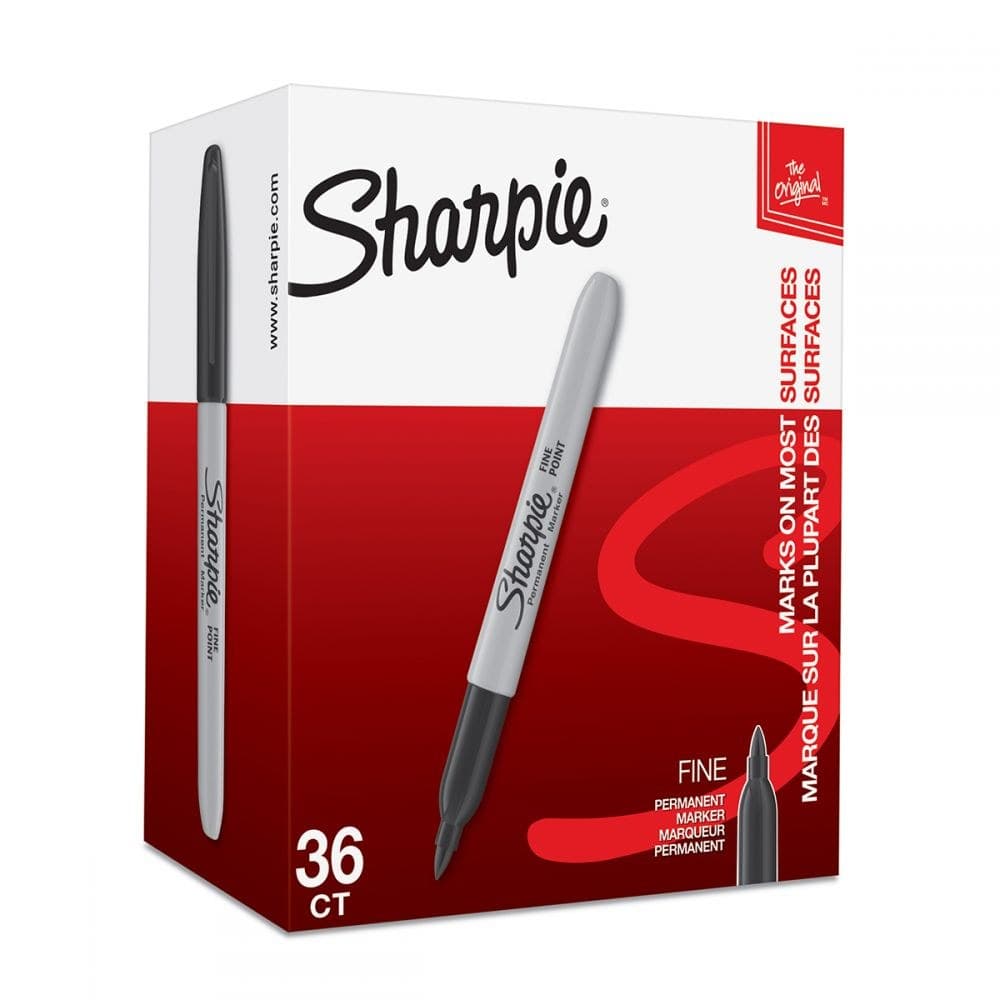 Sharpie 2025040 Fine Black Permanent Pens Box of 36 - Image 1