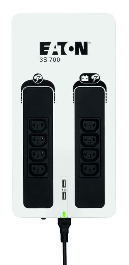 Eaton 3S Gen2 3S700I Off-Line UPS - Black & White - Image 2
