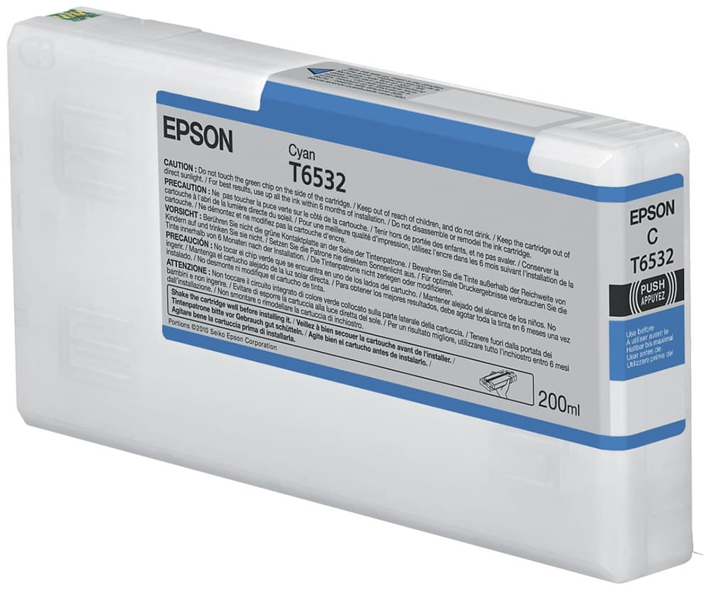Epson T6532 Cyan Ink Cartridge (200ml) - Image 1