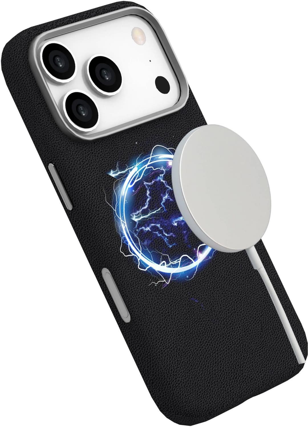 eSTUFF INFINITE (GRS) VENICE iPhone 17 Pro Magnetic PU Leather Cover - Black - Image 1