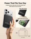 Belkin BoostCharge Slim Magnetic Qi2 15W Power Bank with Kickstand 5000mAh - Black thumbnail 4
