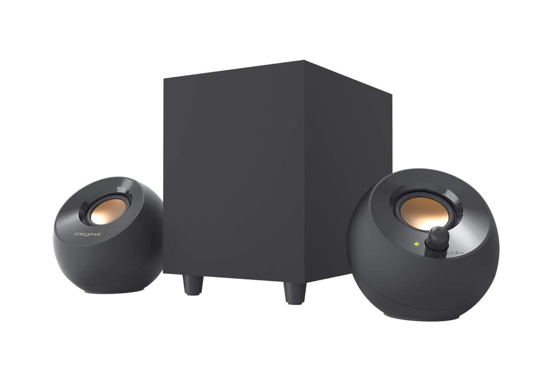 CREATIVE Pebble Plus 2.1 USB-Powered Desktop Speakers - Black/White - Image 1