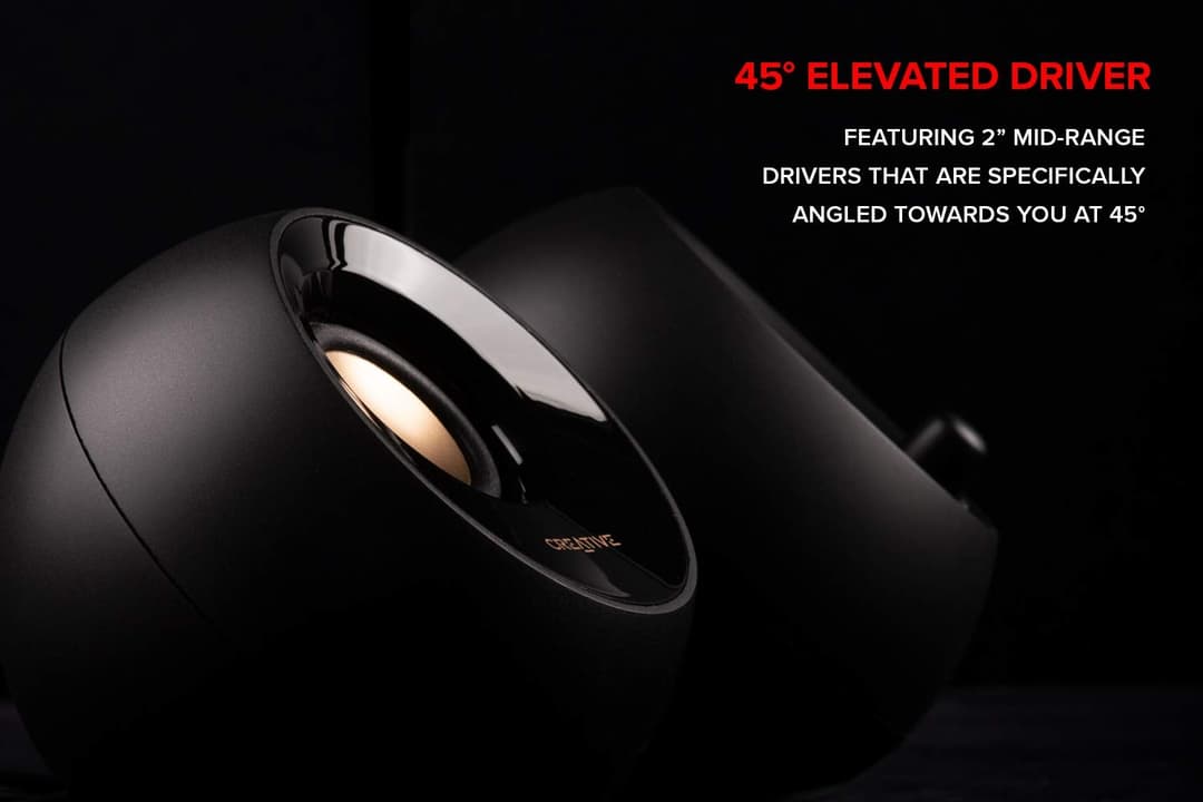 CREATIVE Pebble Plus 2.1 USB-Powered Desktop Speakers - Black/White - Image 3
