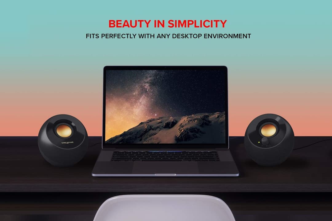 CREATIVE Pebble Plus 2.1 USB-Powered Desktop Speakers - Black/White - Image 5