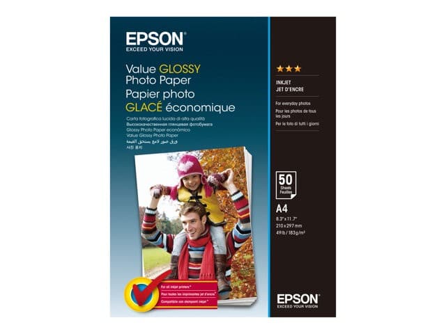 Epson Value - photo paper - glossy - 50 sheet(s) - A4 - 183 g/m² - Image 1