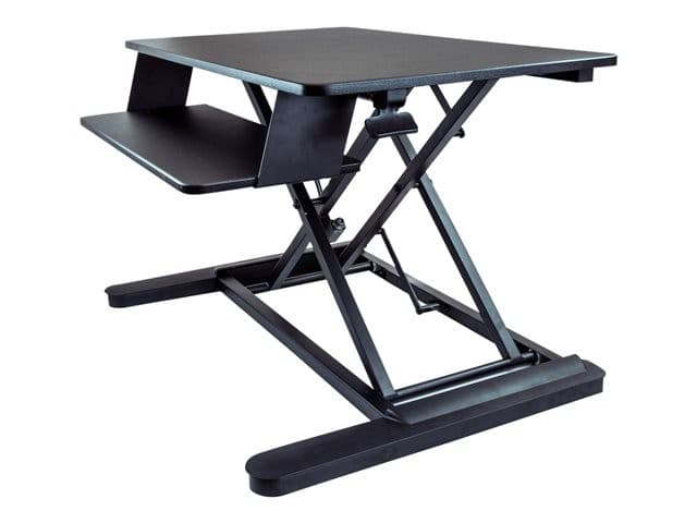 StarTech.com Sit Stand Desk Converter with Keyboard Tray, Large 35" x 21" Surface, Height Adjustable Ergonomic Desktop/Tabletop Standing Workstation Desk, Holds 2 Monitors, Pre-Assembled - Ergonomic Standing Desk (ARMSTSLG) - standing desk converter - rec - Image 1