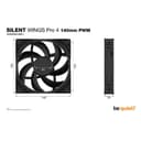 be quiet! Silent Wings Pro 4 140mm PWM 6-Pole Fan Motor Technology 4-pin PWM PC Fan thumbnail 1