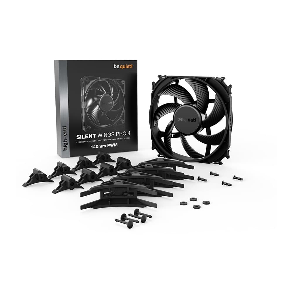 be quiet! Silent Wings Pro 4 140mm PWM 6-Pole Fan Motor Technology 4-pin PWM PC Fan - Image 5