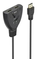 Hama 00205323 4K HDMI 2x1 Toggle Switch, 2x HDMI Socket to 1x HDMI Plug thumbnail 1