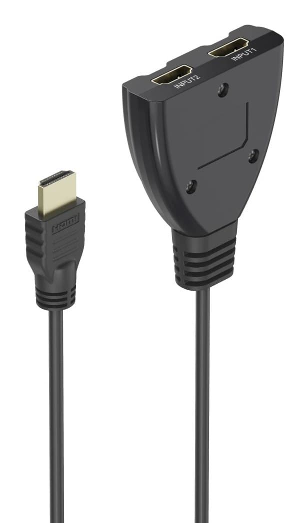 Hama 00205323 4K HDMI 2x1 Toggle Switch, 2x HDMI Socket to 1x HDMI Plug - Image 2
