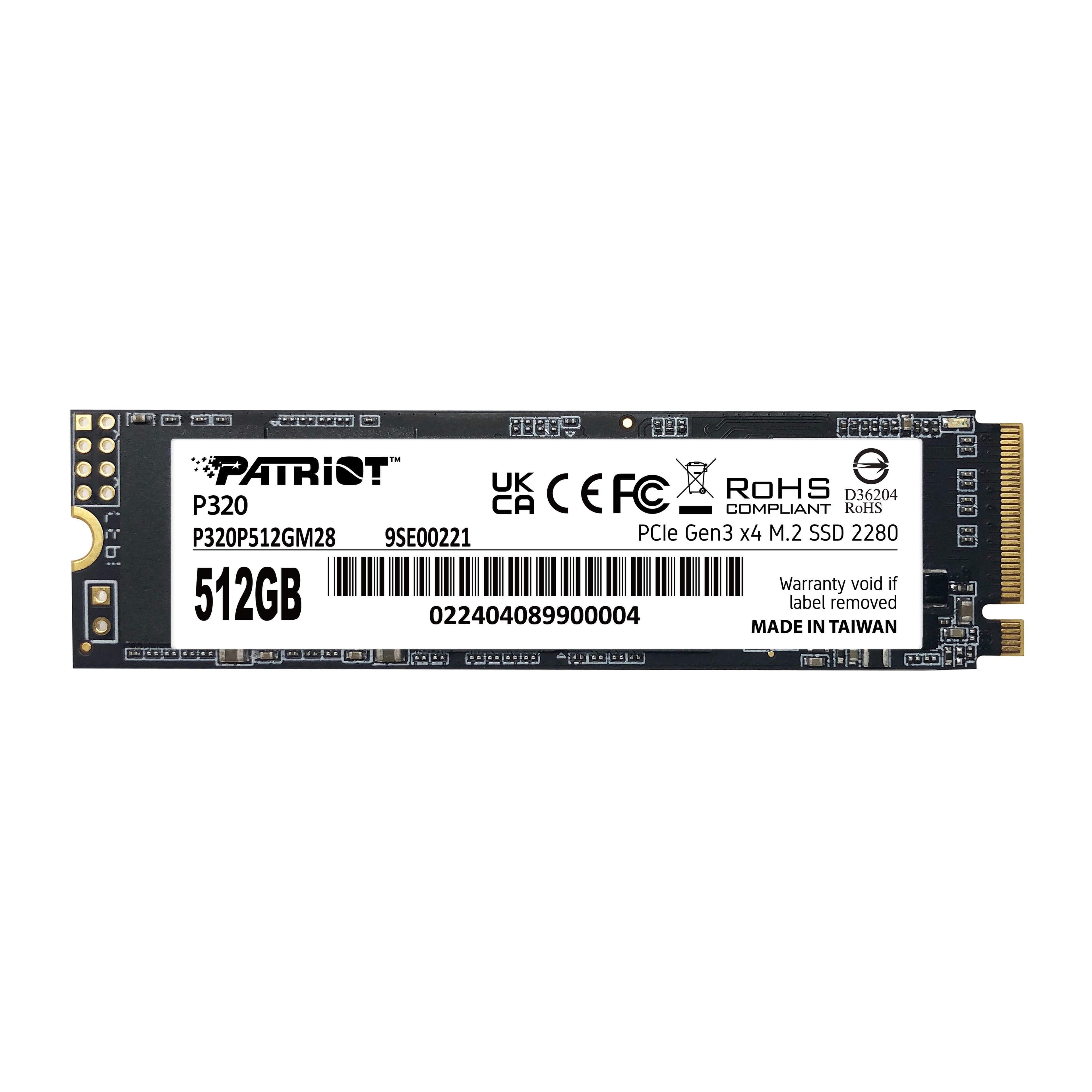 Patriot P320 M.2 2280 PCIe 3.0 NVMe SSD 512GB