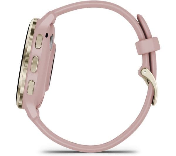 Garmin Venu 3S GPS Smartwatch 41mm, Soft Gold Bezel with Dust Rose Silicone Band - Image 4