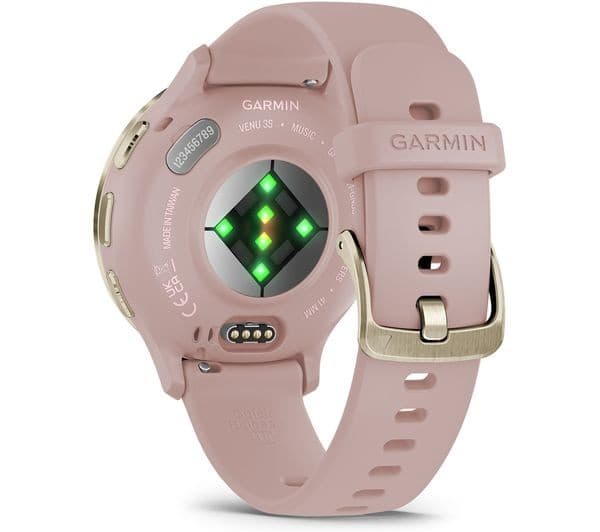 Garmin Venu 3S GPS Smartwatch 41mm, Soft Gold Bezel with Dust Rose Silicone Band - Image 5