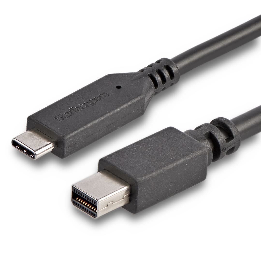 StarTech.com 6 ft. (1.8 m) USB-C to Mini DisplayPort Cable - 4K 60Hz - Black - Image 1
