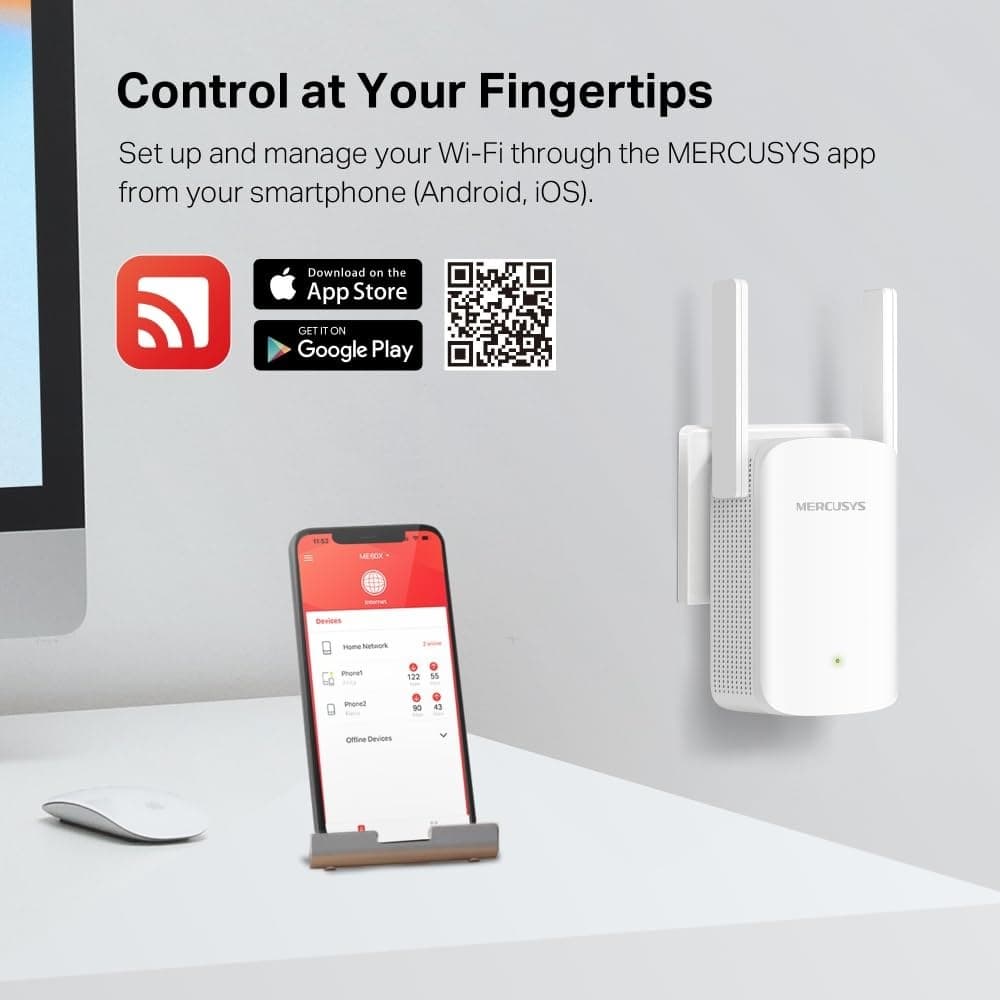 MERCUSYS ME60X WiFi 6 AX1500Mbps Extender And Internet Booster - White - Image 7
