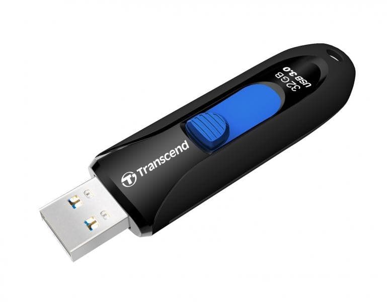 32GB Transcend JetFlash 790 USB3.0 Flash Drive - up to 90MB/sec - Retractable USB Connector - Image 1