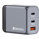 Verbatim GNC-65 GaN Charger 65W with 2 x USB-C PD 65W / 1 x USB-A QC 3.0 (EU/UK/US) thumbnail 1