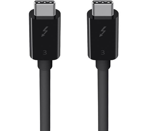 Belkin Thunderbolt 3 USB-C to USB-C Cable 40Gbps 100W - 0.8 m - Black - Image 1
