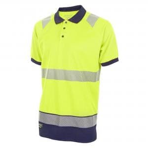 Beeswift High Visibility Two Tone Polo Shirt Short Sleeve Saturn