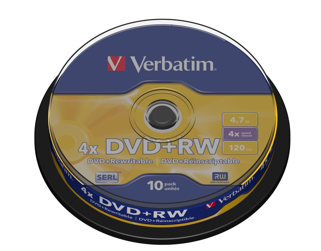 Verbatim DVD+RW Matt Silver 4.7 GB 10 pc(s) - Image 1