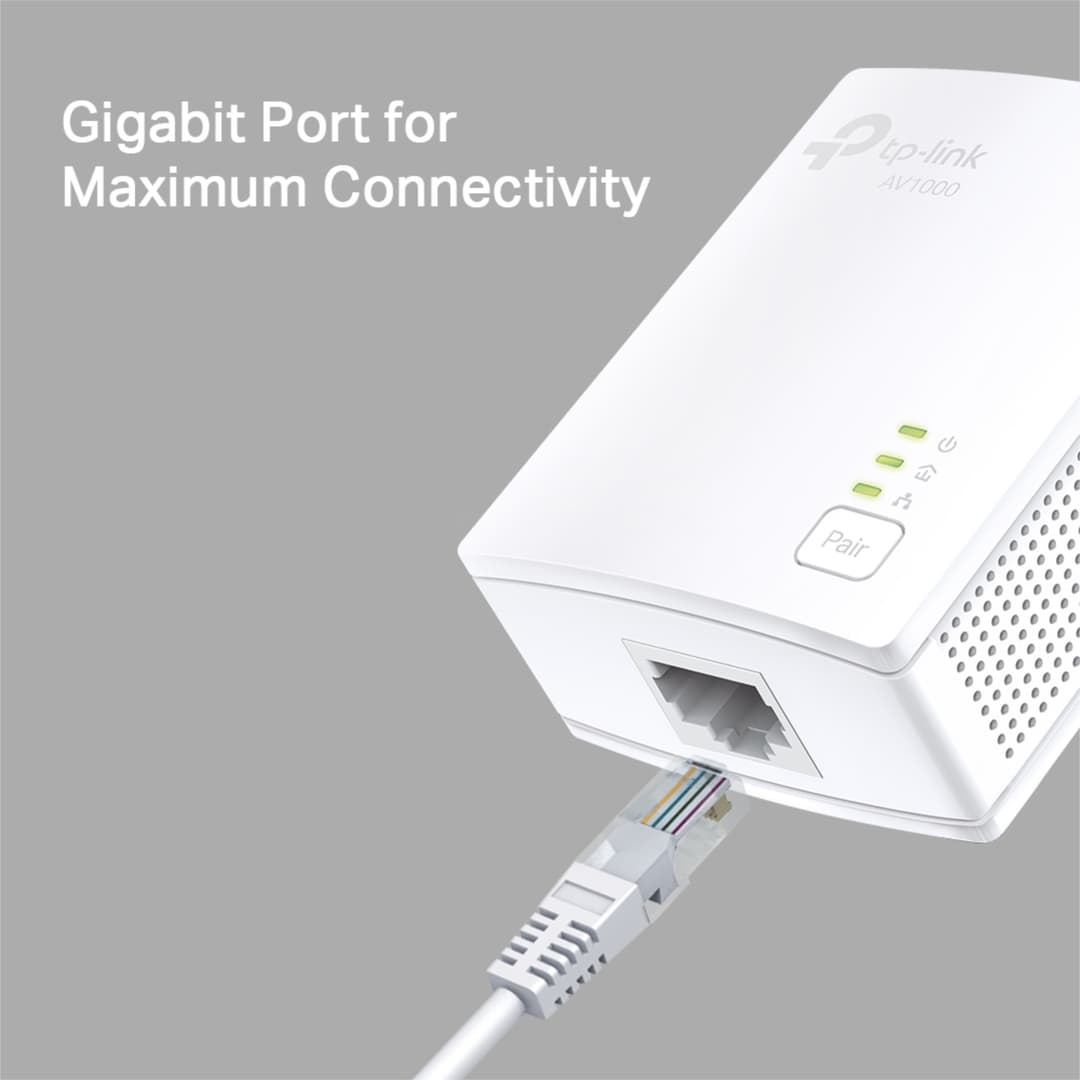 TP-Link TL-PA7017 AV1000 Gigabit Powerline Homeplug Starter Kit Adapter - Image 5