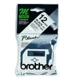 Brother Labelling Tape - 12mm, Black/White, Blister label-making tape M - Image 1