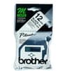 Brother Labelling Tape - 12mm, Black/White, Blister label-making tape M