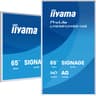 iiyama LH6581UHSG-1AG Signage Display Digital signage flat panel 163.8 cm (64.5") Wi-Fi 500 cd/m² 4K Ultra HD White Built-in processor Android 24/7