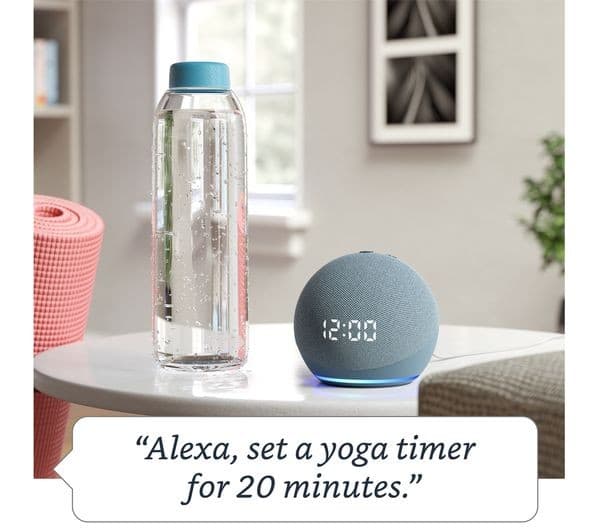 Amazon Echo Dot (4th Gen) Smart Speaker with Clock and Alexa - Glacier White - Image 4