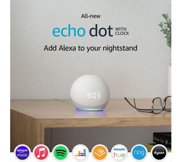 Amazon Echo Dot (4th Gen) Smart Speaker with Clock and Alexa - Glacier White - Image 6